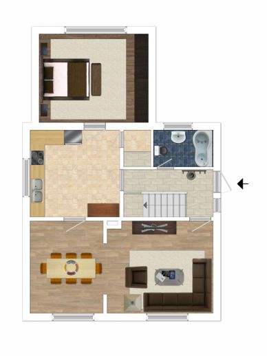 Grundriss Erdgeschoss Einfamilienhaus Pinneberg