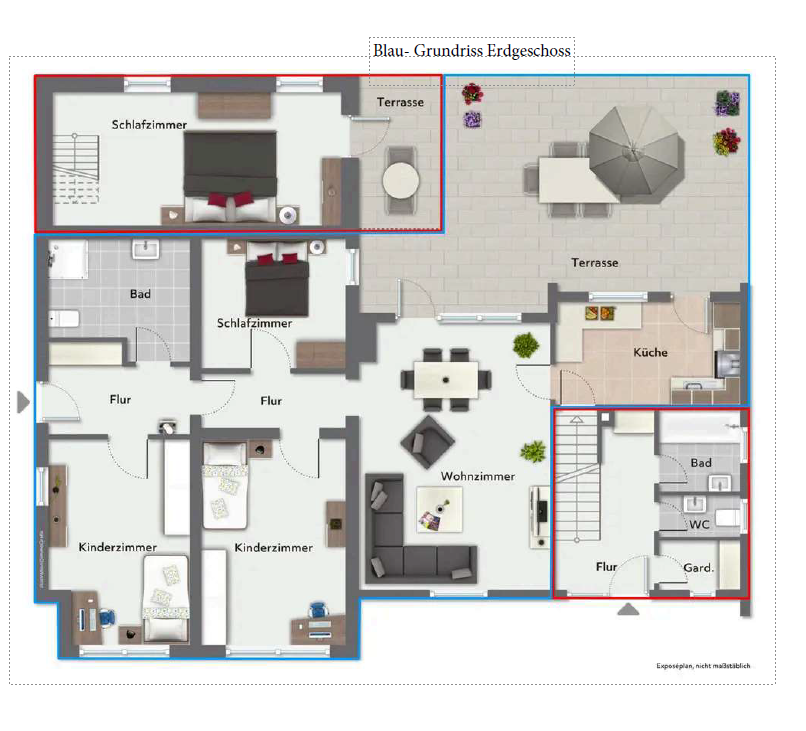Grundriss Erdgeschoss Zweifamilienhaus Barmstedt