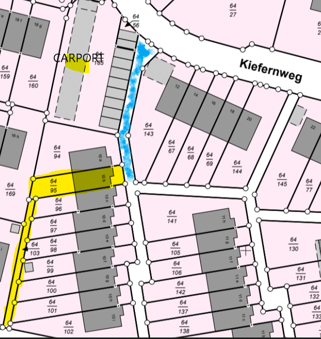 Auszug Flurkarte Reihenmittelhaus Kaltenkirchen