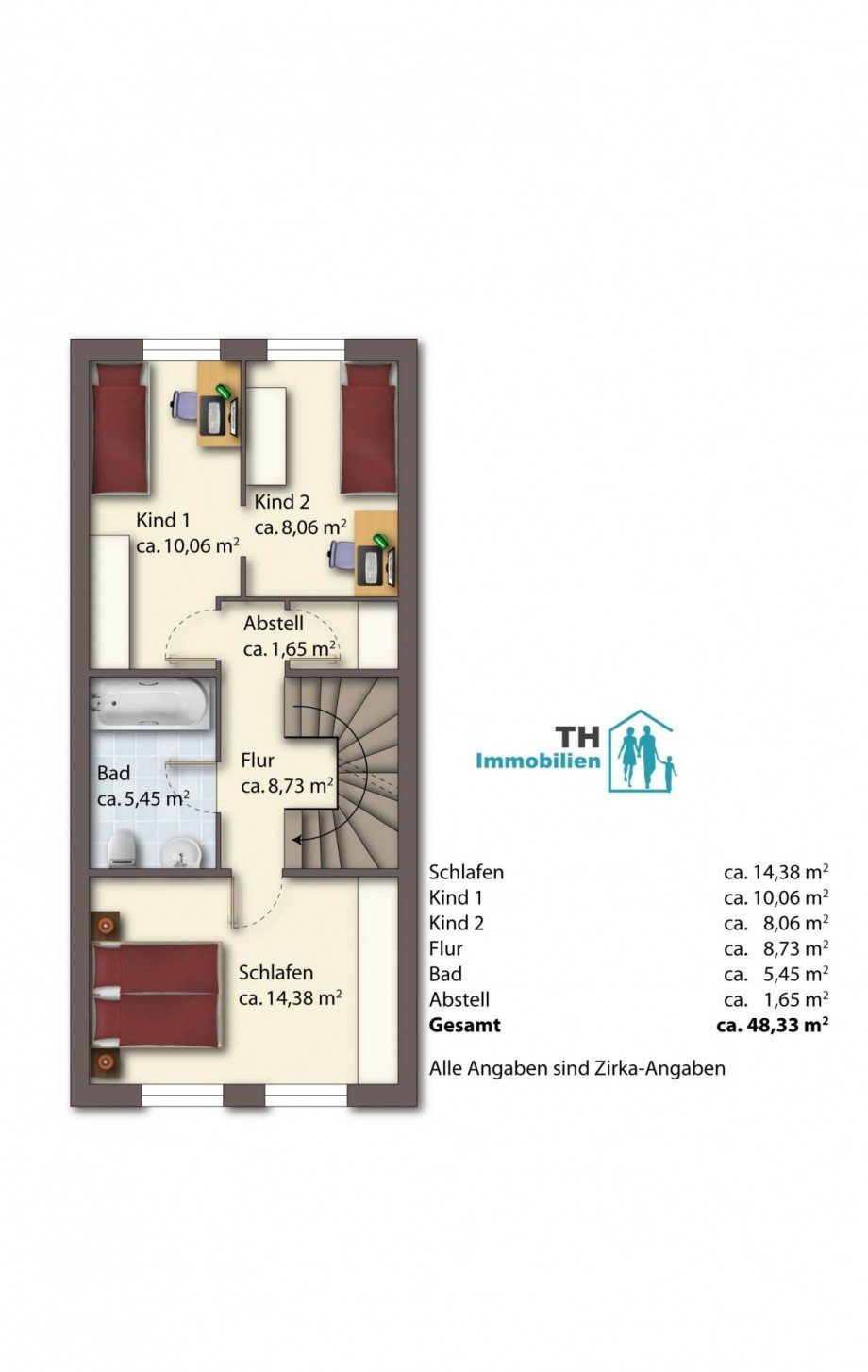 Grundriss 1.OG Reihenmittelhaus Barmstedt