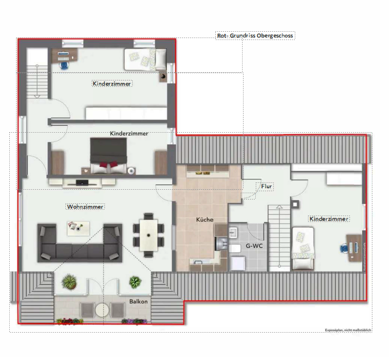 Grundriss Obergeschoss Zweifamilienhaus Barmstedt